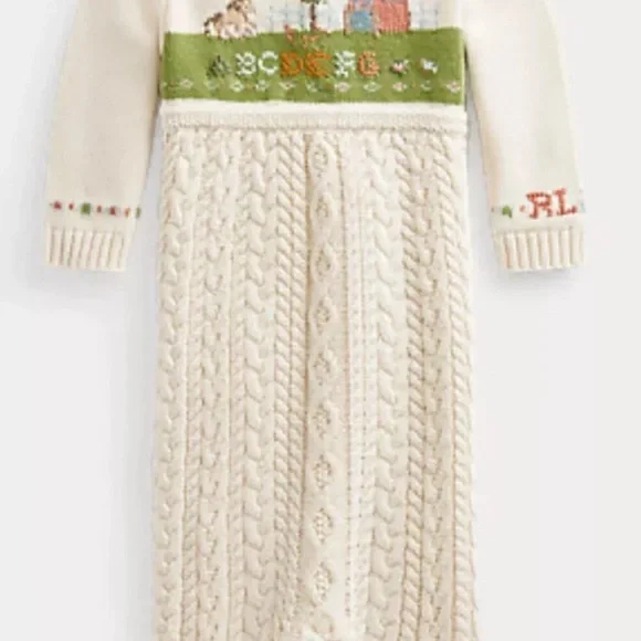 Ralph Lauren Cream Knit baby romper - Picture 1 of 5